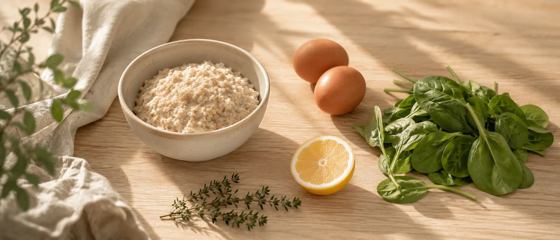 Real, whole food on a kitchen counter